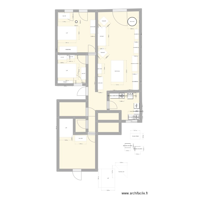 NOUVELLE VERSION 2019. Plan de 9 pièces et 100 m2