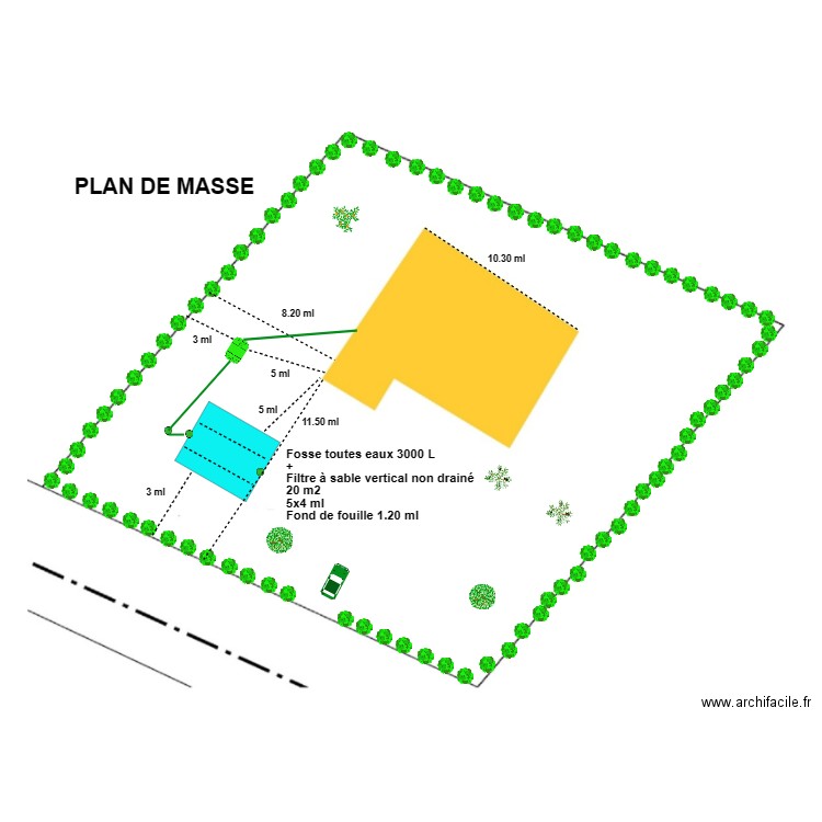 Mondain. Plan de 0 pièce et 0 m2