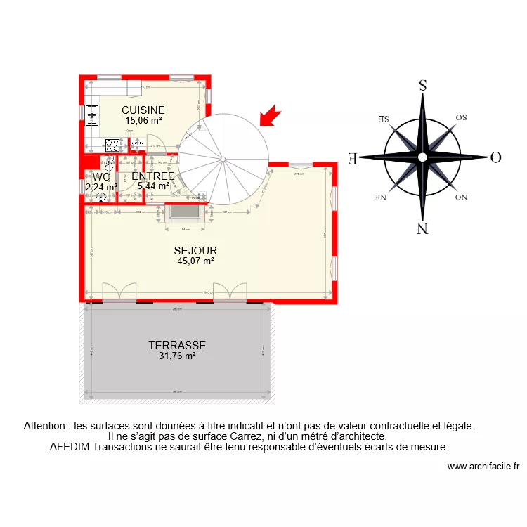 BI 7691 RDC. Plan de 