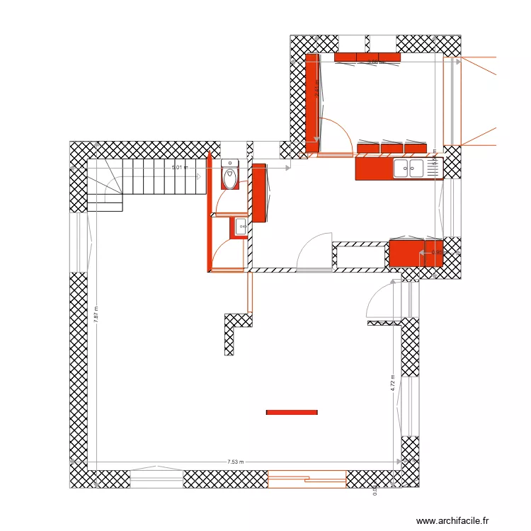 Fabre actuel 2609 depose RDC. Plan de 