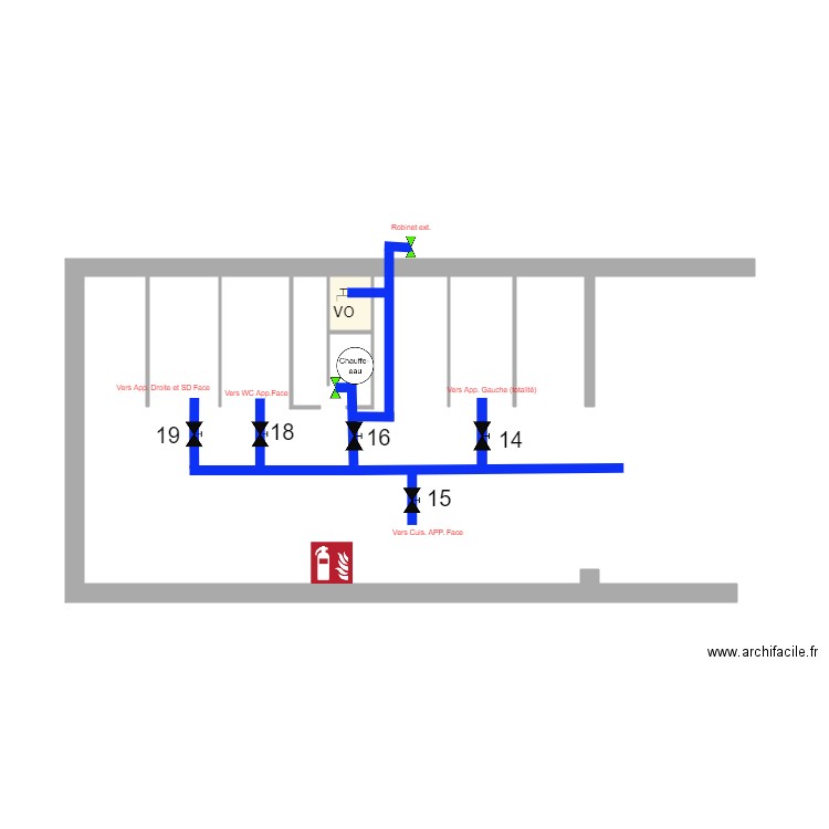 Distrib Eau. Plan de 0 pièce et 0 m2