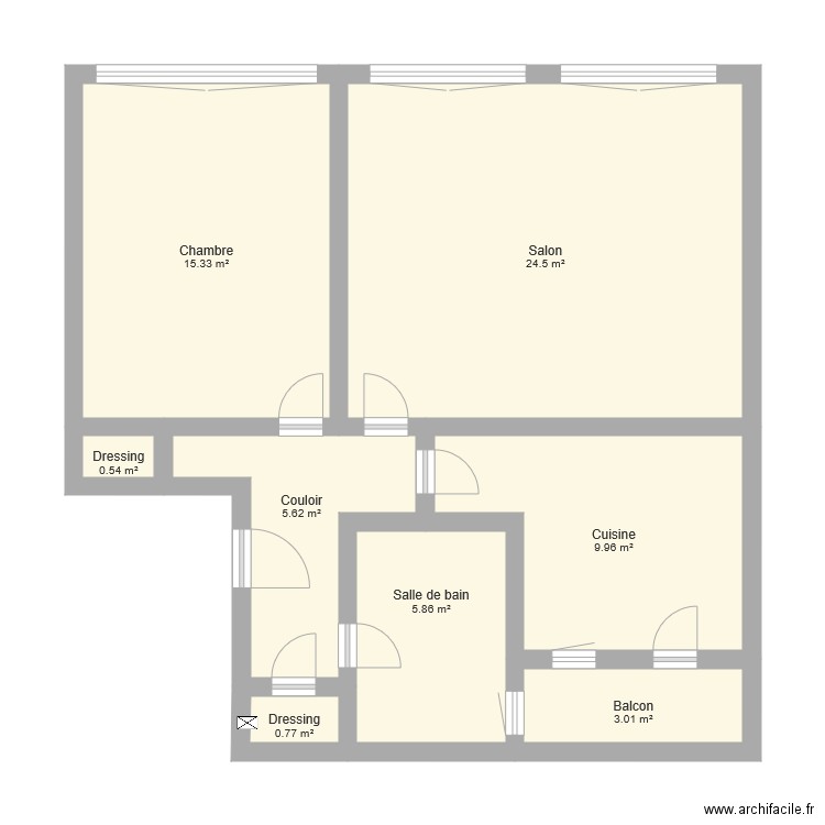 plan appartement 66 m2