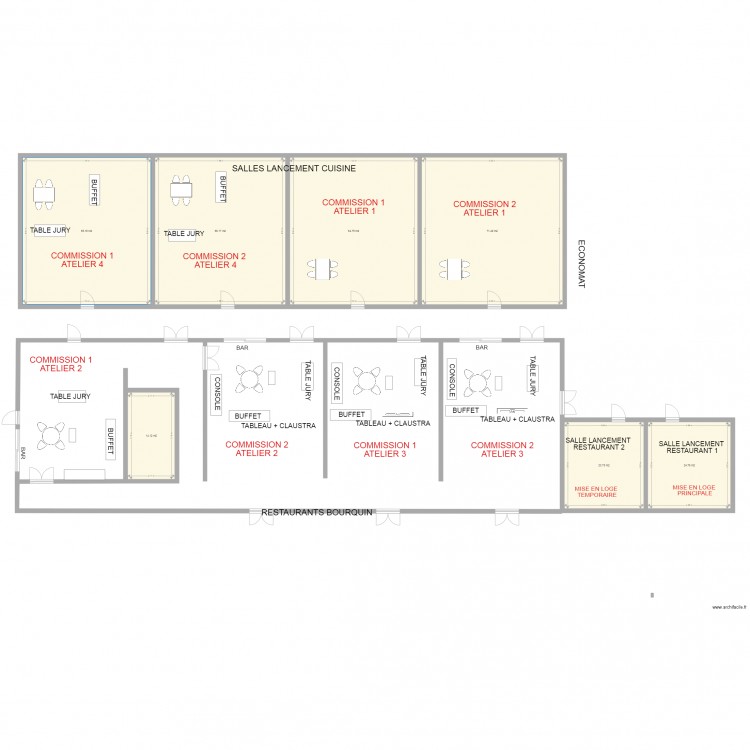 RESTAU BOURQUIN. Plan de 0 pièce et 0 m2