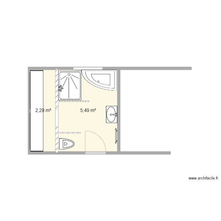 SDB 2. Plan de 0 pièce et 0 m2