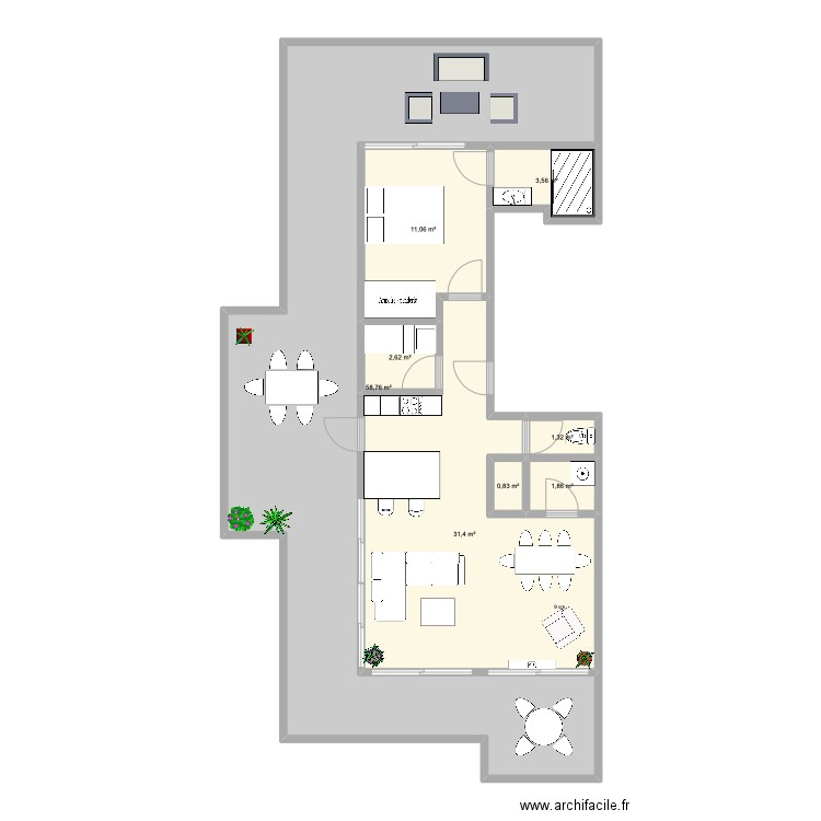 ROYAN PLAN IDEE 1. Plan de 8 pièces et 111 m2