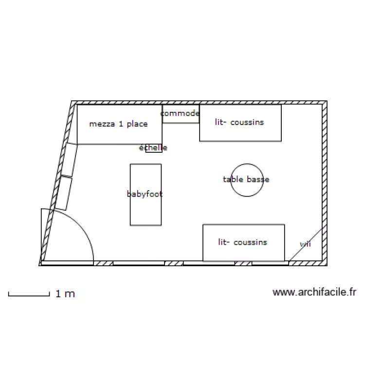 maison du fond - int&eacute;rieur exploitable. Plan de 