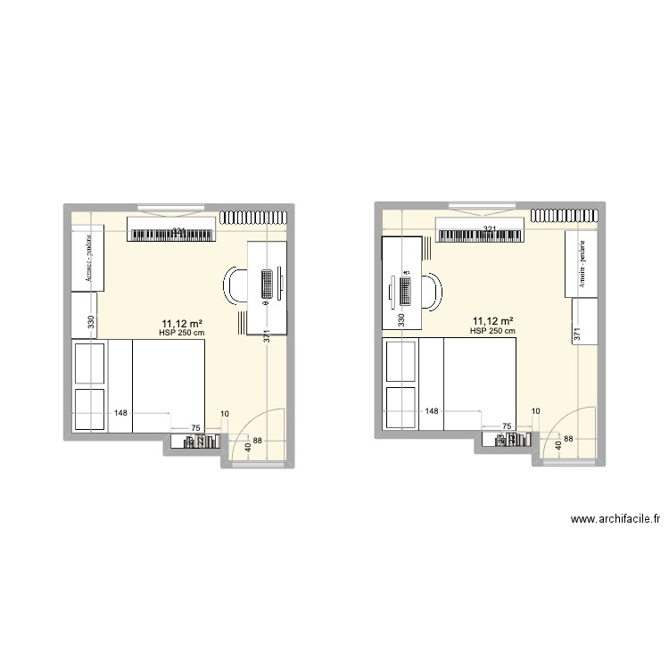chambre zac 2. Plan de 0 pièce et 0 m2