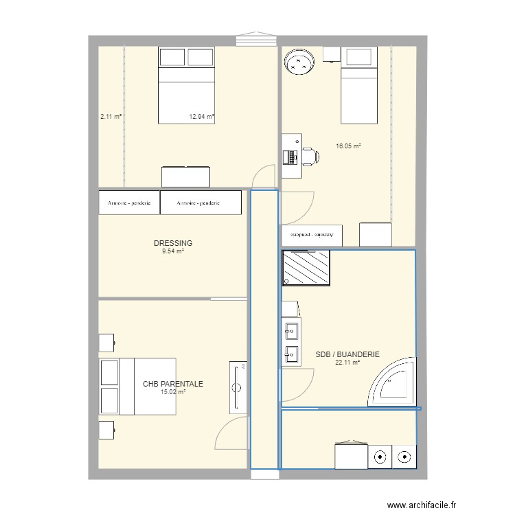 ETAGE. Plan de 0 pièce et 0 m2