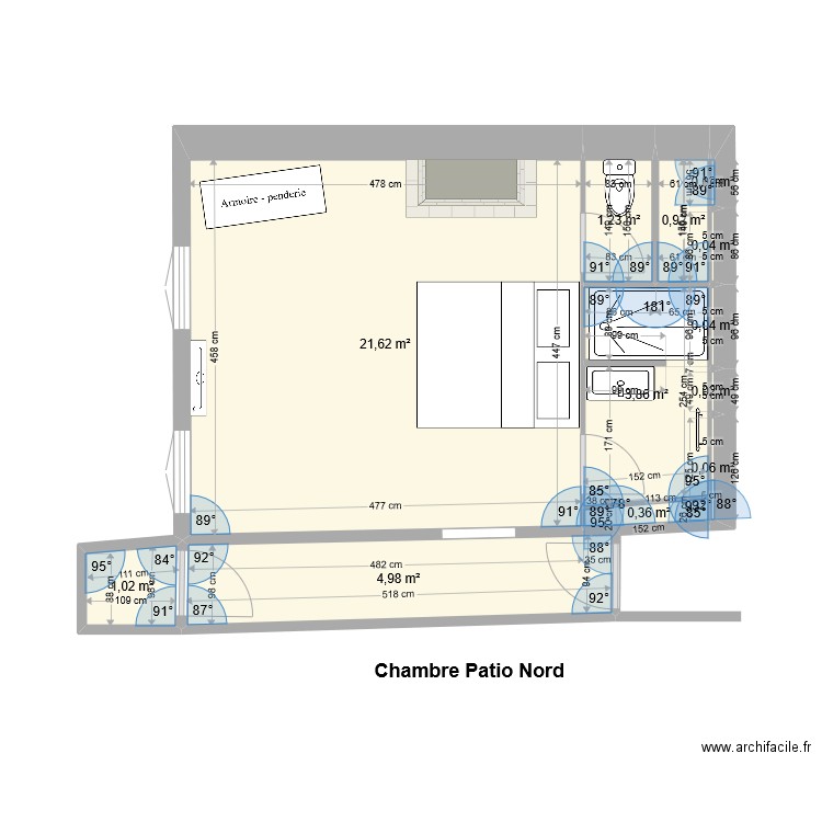 chambre patio 2. Plan de 0 pièce et 0 m2