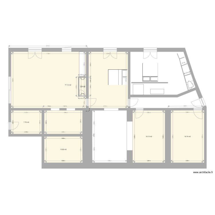 Agrandissement Mur Appenti test. Plan de 0 pièce et 0 m2