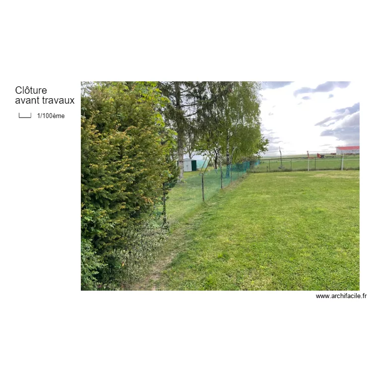 photo cloture avant. Plan de 