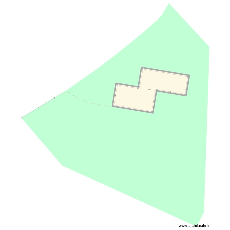 terrain 1. Plan de 1 pièce et 172 m2