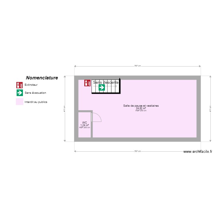 Olympique sport étage. Plan de 0 pièce et 0 m2