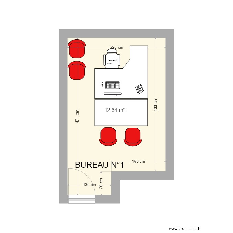 Bureau 1 EXT. Plan de 0 pièce et 0 m2