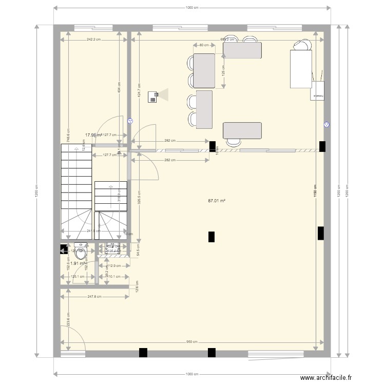 Salle 1. Plan de 0 pièce et 0 m2