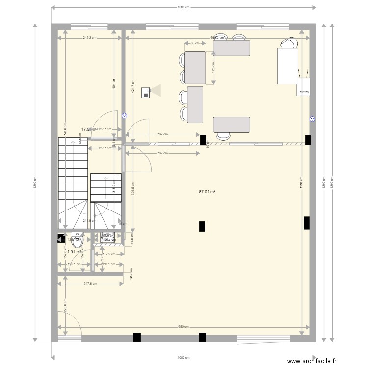 Salle 1. Plan de 0 pièce et 0 m2