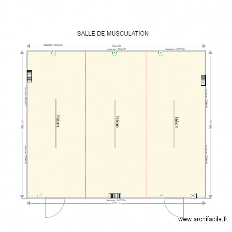 SALLE DE MUSCULATION. Plan de 0 pièce et 0 m2