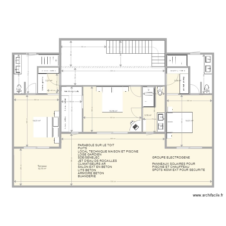 Plan brut étage v5. Plan de 0 pièce et 0 m2