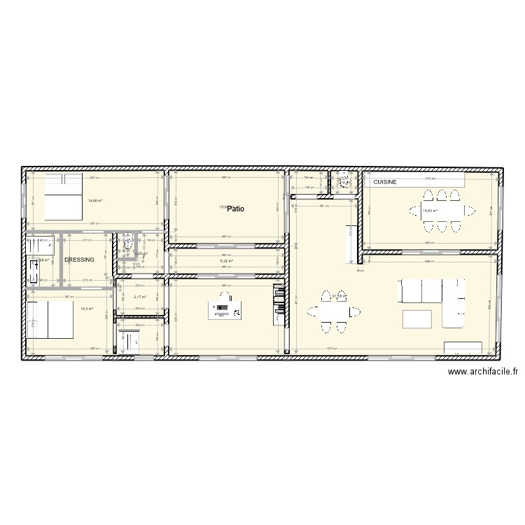 FAURITE  ROMANS . Plan de 10 pièces et 144 m2