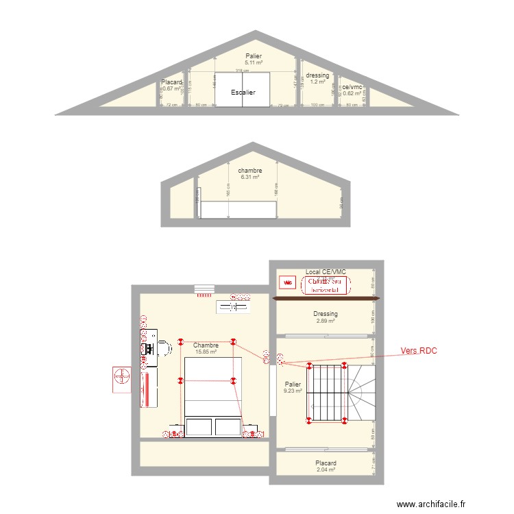 Maison Etage Elec. Plan de 0 pièce et 0 m2