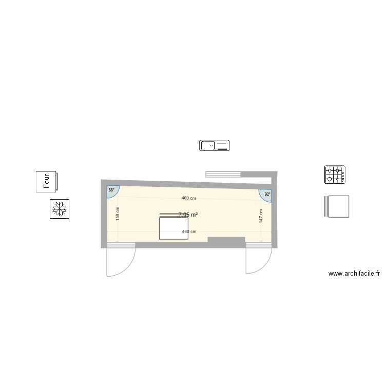 Cuisine villa. Plan de 0 pièce et 0 m2