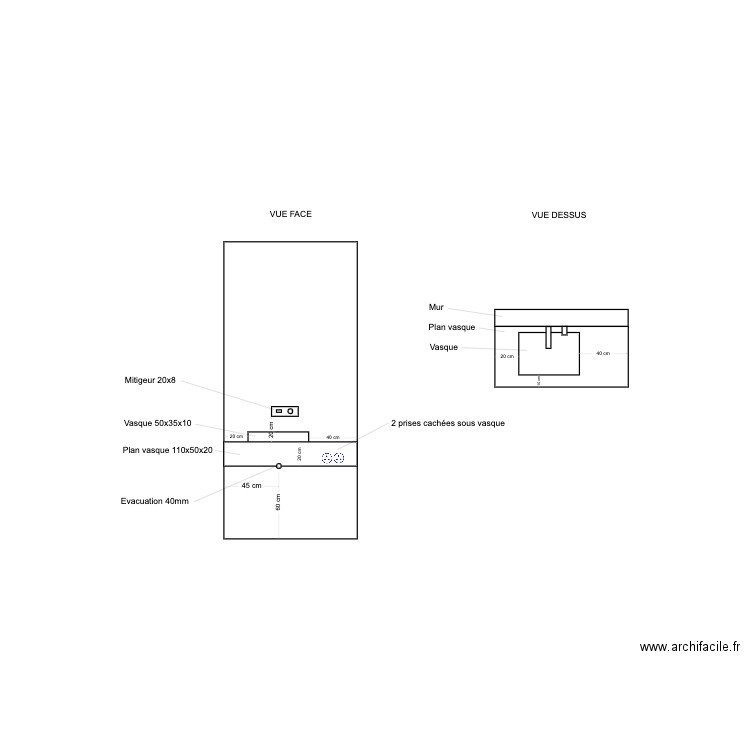 plan vasque ch amis et ch enfants. Plan de 0 pièce et 0 m2