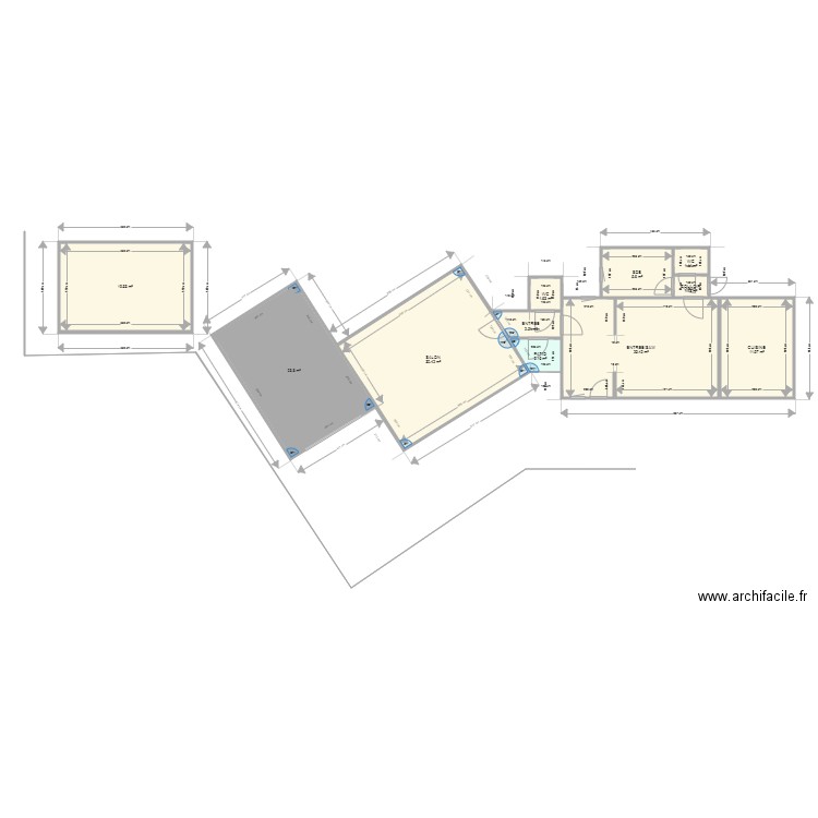 PLAN BON 11. Plan de 11 pièces et 125 m2