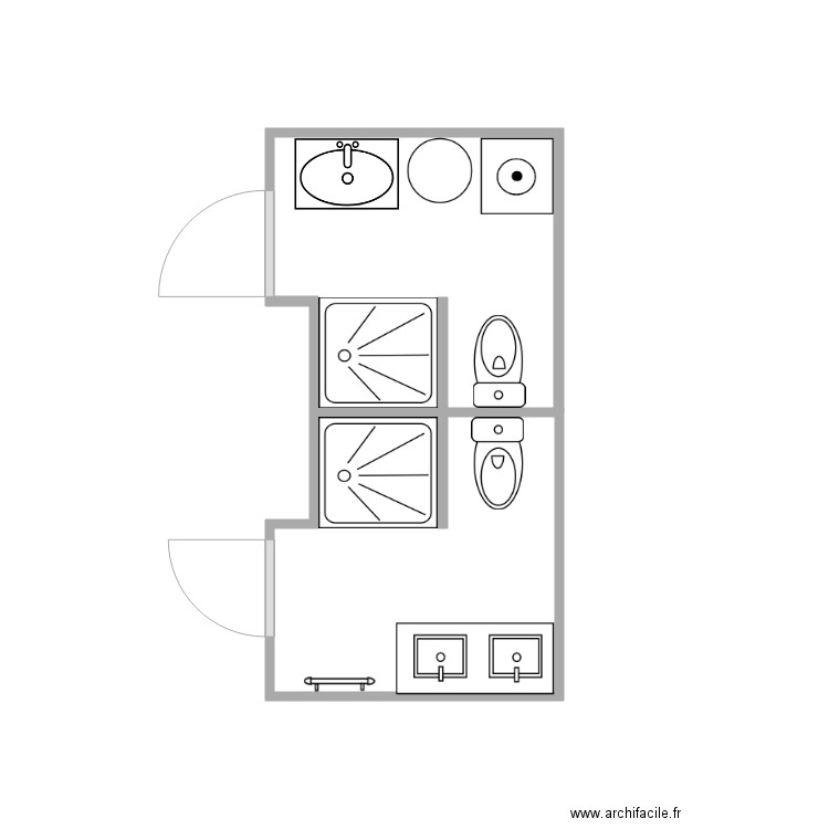 SDB ROUSSEL. Plan de 0 pièce et 0 m2