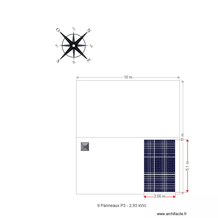 Maison AMATO 3KWC. Plan de 