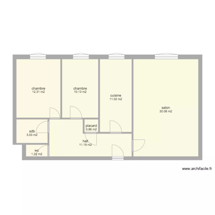 plan appart Cardoso. Plan de 