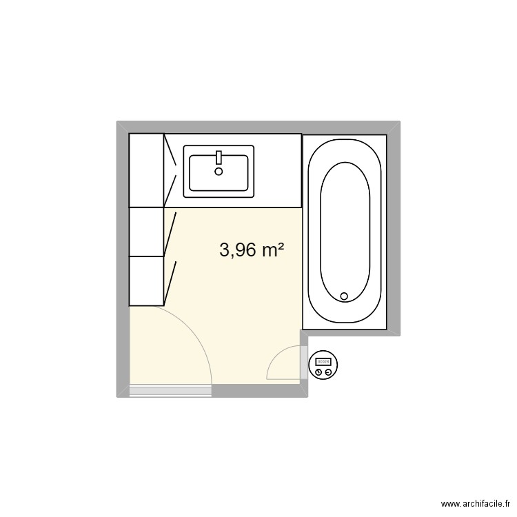 Ancienne salle de bain. Plan de 0 pièce et 0 m2