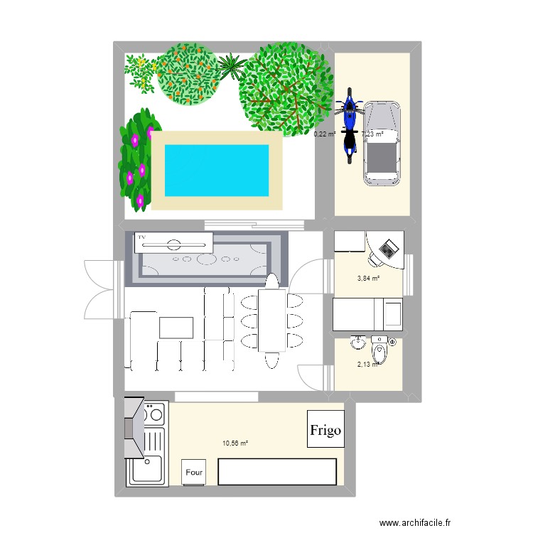 plan de maison designe 1. Plan de 5 pièces et 24 m2