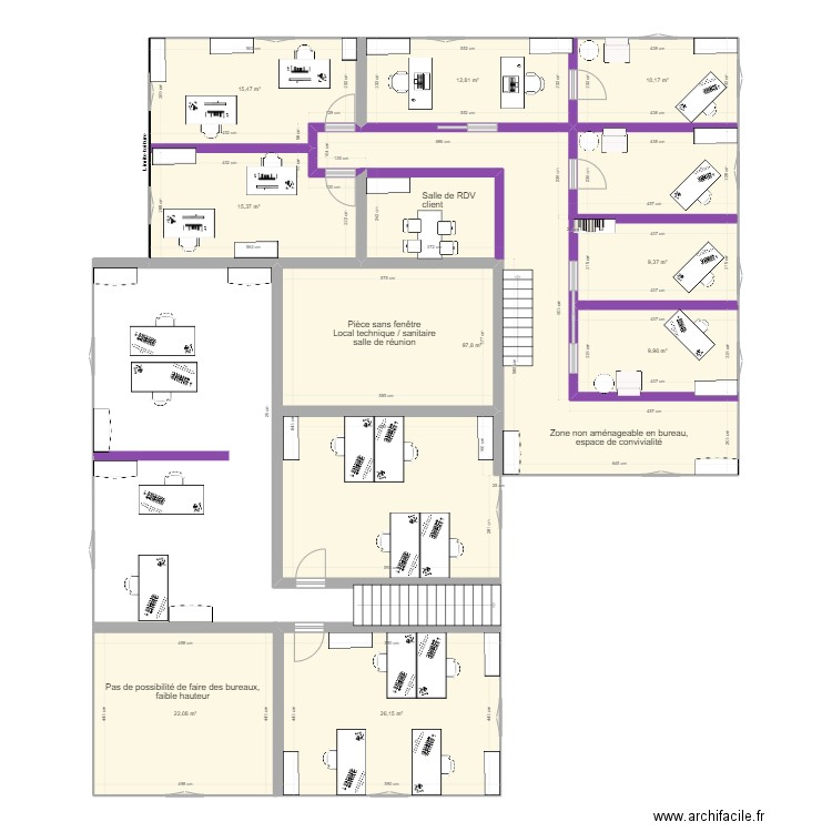Marennes Etage. Plan de 0 pièce et 0 m2