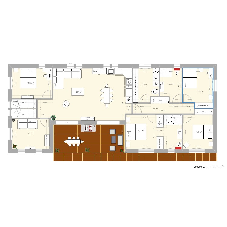 Portugal cheminée centrale. Plan de 0 pièce et 0 m2