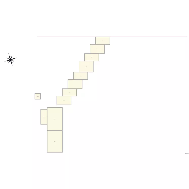 Scierie PG semi-mitoyens en escalier. Plan de Scierie PG semi-mitoyens en escalier. Plan de