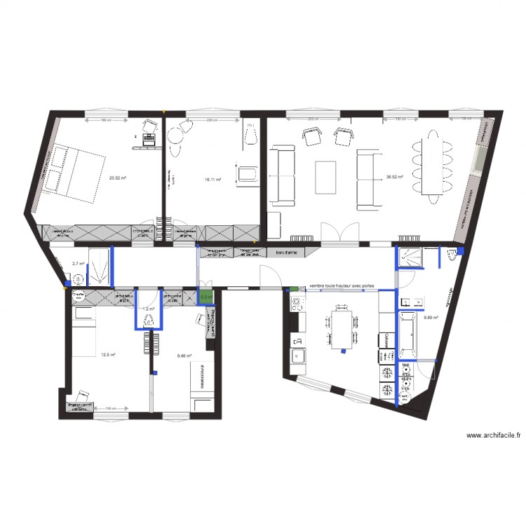 plan projet chateau neuilly PROJET 2bis. Plan de 0 pièce et 0 m2