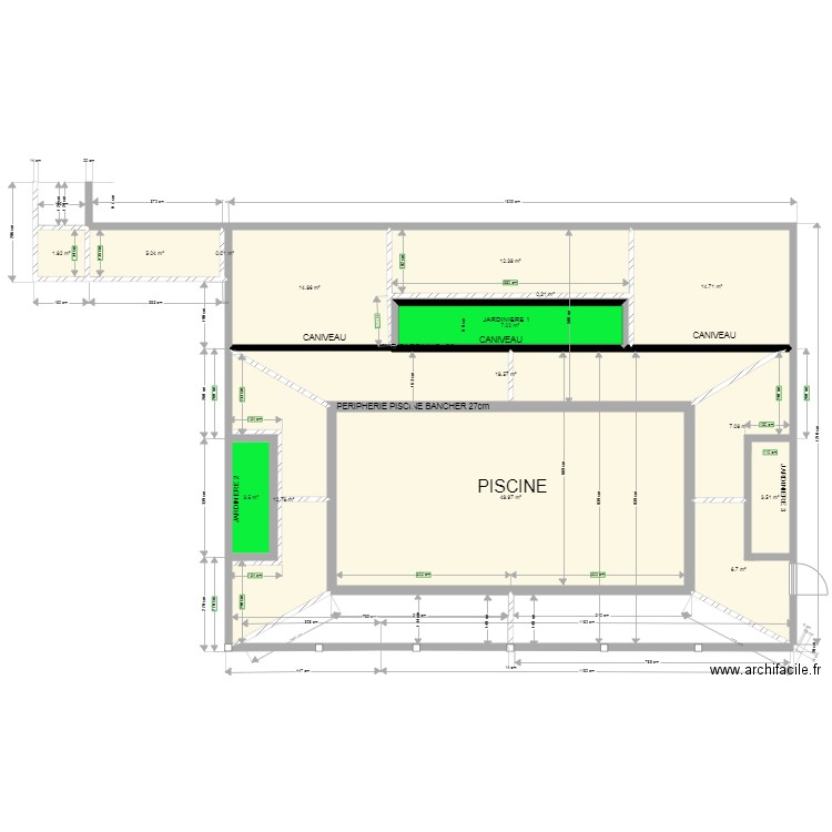 PISCINE CALEPINAGE TERRE CUITE V2. Plan de 0 pièce et 0 m2