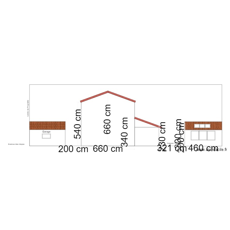 Maison Coupe projet. Plan de 0 pièce et 0 m2