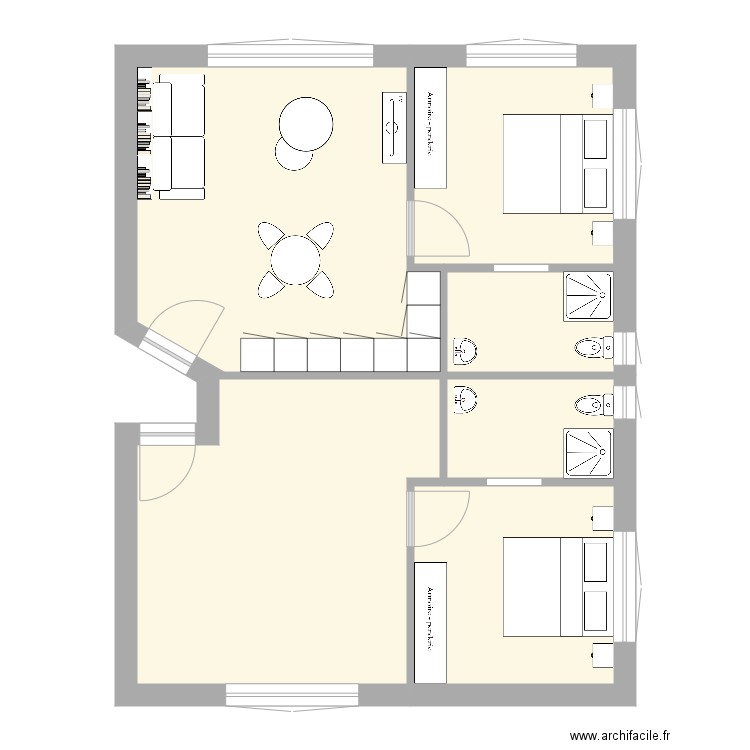 Jaune. Plan de 0 pièce et 0 m2