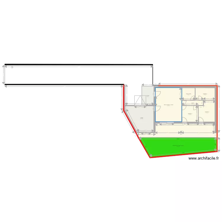 maison et servitude. Plan de 