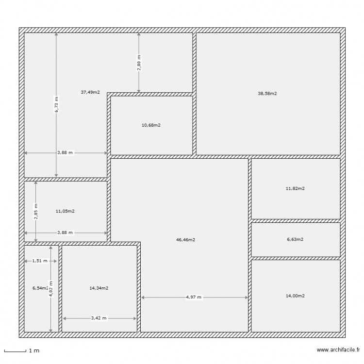 Maison. Plan de 0 pièce et 0 m2