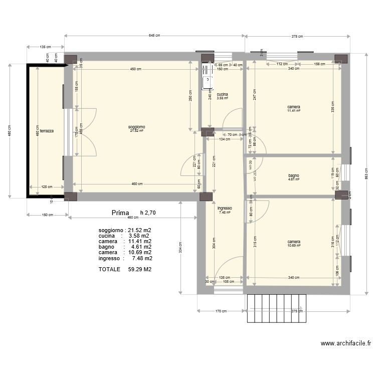 musati 22. Plan de 0 pièce et 0 m2