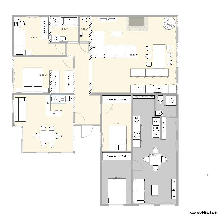 plan hésingue  bar avec F2 ok. Plan de 0 pièce et 0 m2