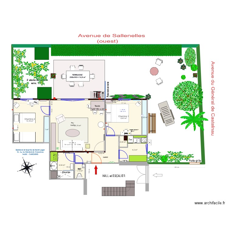 CABOURG 1. Plan de 10 pièces et 58 m2