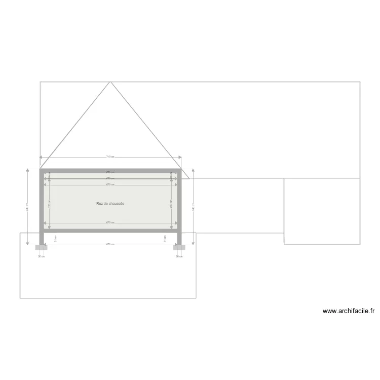 Coupe Face arri&egrave;re. Plan de 