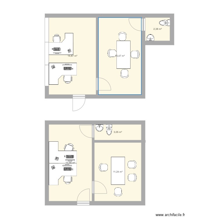 BUREAU CHAPONOST. Plan de 0 pièce et 0 m2