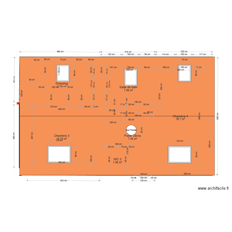 Etage 2 toiture. Plan de 0 pièce et 0 m2