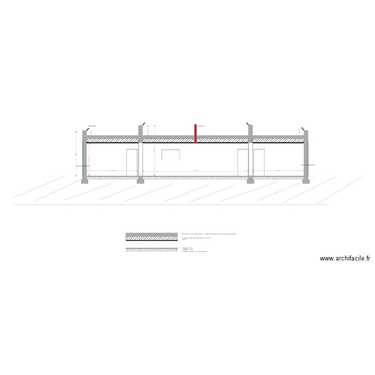 coupe. Plan de 0 pièce et 0 m2