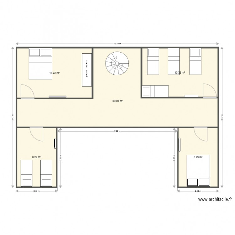 Maison containeur bord riviere. Plan de 0 pièce et 0 m2