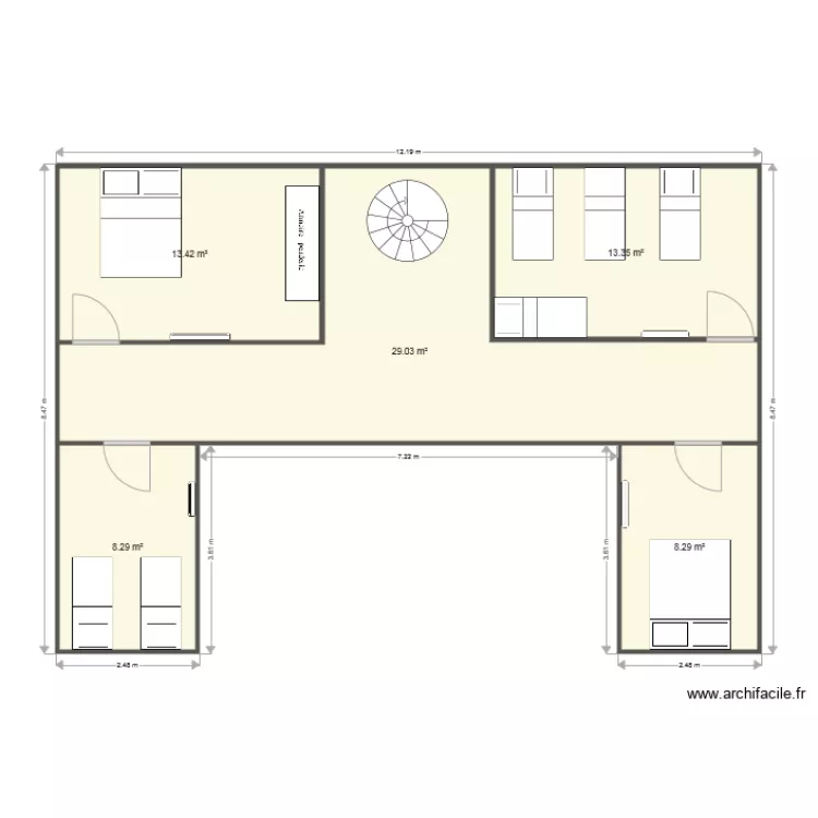 Maison containeur bord riviere. Plan de Maison containeur bord riviere. Plan de